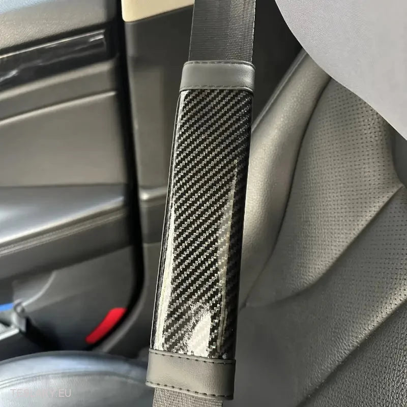 Seat Belt Shoulder Protector Carbon Fiber Look ( 2 Pieces ) -TESLARY.IE Tesla Shop Europe