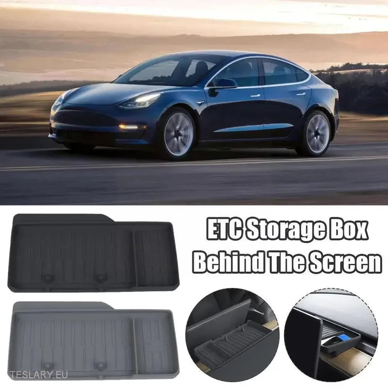 Tesla Model 3+ Highland Dash Storage ETC in Grey or Black - Tesla Shop Europe - TESLARY.IE Ireland - France boutique- Deutschland Geschäft- España comercio - Nederland winkel- TESLARY.IE