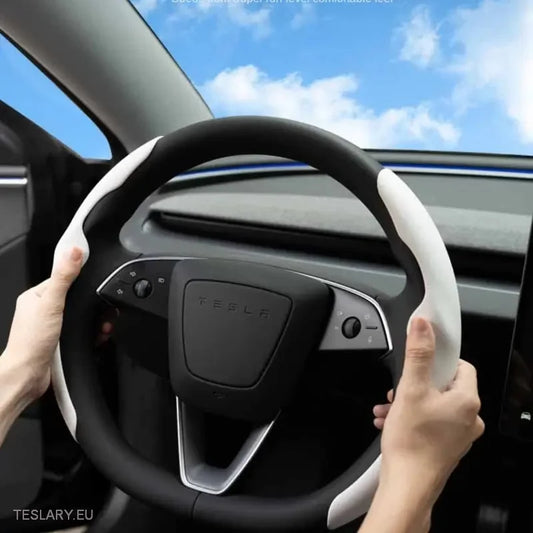 Tesla Model 3 Highland Steering Wheel Cover - Tesla Shop Europe - TESLARY.IE Ireland - France boutique- Deutschland Geschäft- España comercio - Nederland winkel- TESLARY.IE