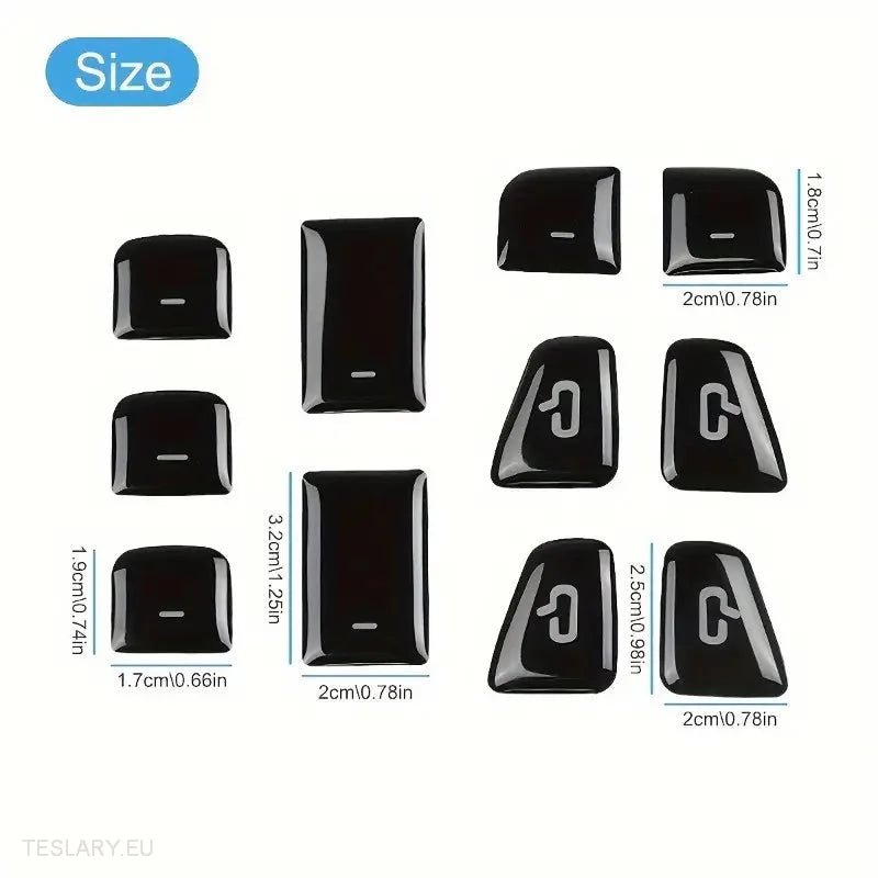 TESLA 3 / Y Windows Switch Protective button Covers -TESLARY.IE Tesla Shop Europe