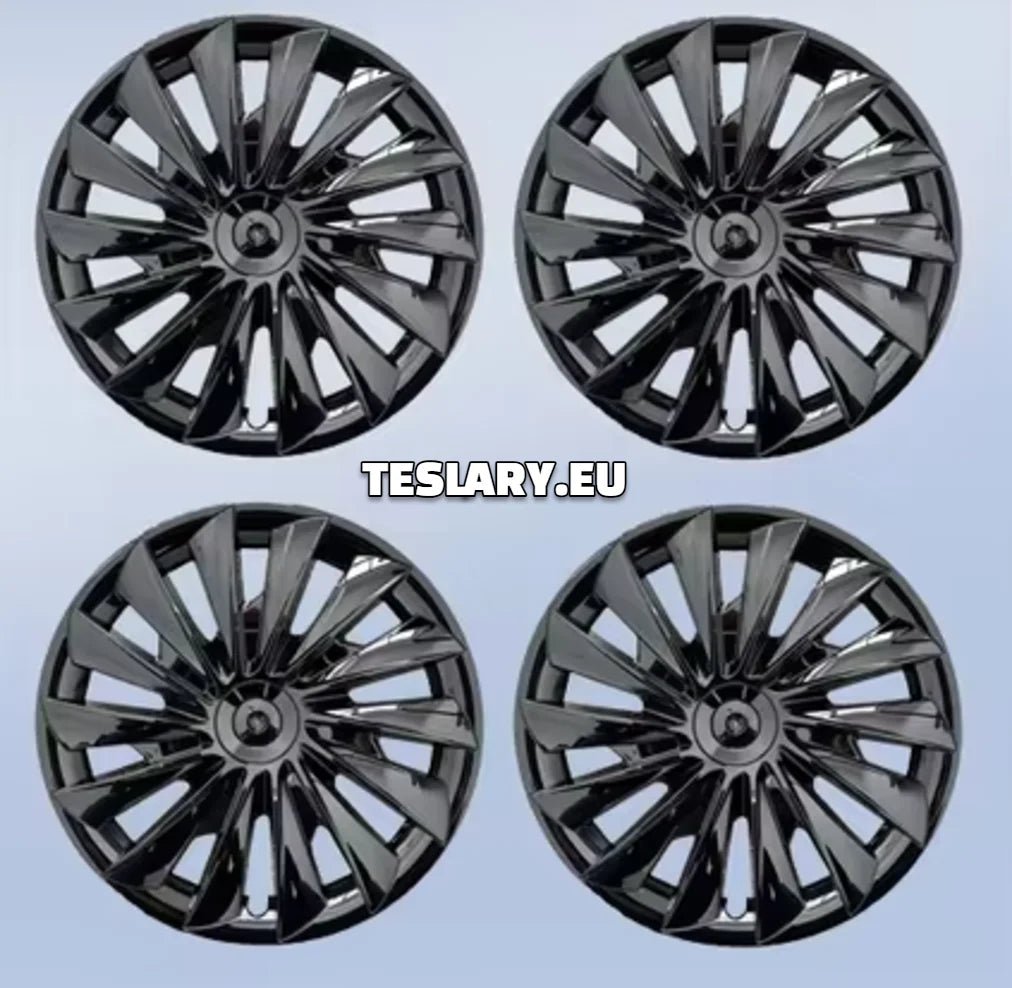 18 "Tesla Model 3+ Highland Performance Induction Style Wheel Covers -Gloss Black