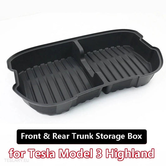 Tesla 3 Highland Custom Designed Perfect Fit Frunk Organiser -TESLARY.IE Tesla Shop Europe