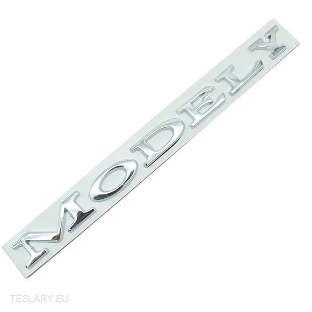 TESLA  " MODEL Y " REAR LOGO EMBLEM IN CHROME & BLACK -TESLARY.IE Tesla Shop Europe