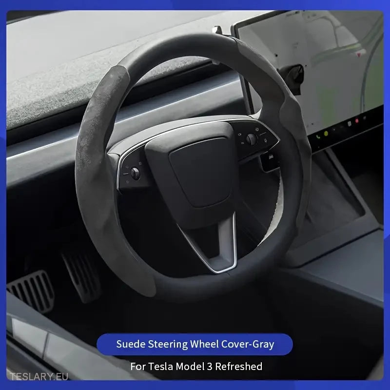 Tesla Model 3 Highland Steering Wheel Cover - Tesla Shop Europe - TESLARY.IE Ireland - France boutique- Deutschland Geschäft- España comercio - Nederland winkel- TESLARY.IE