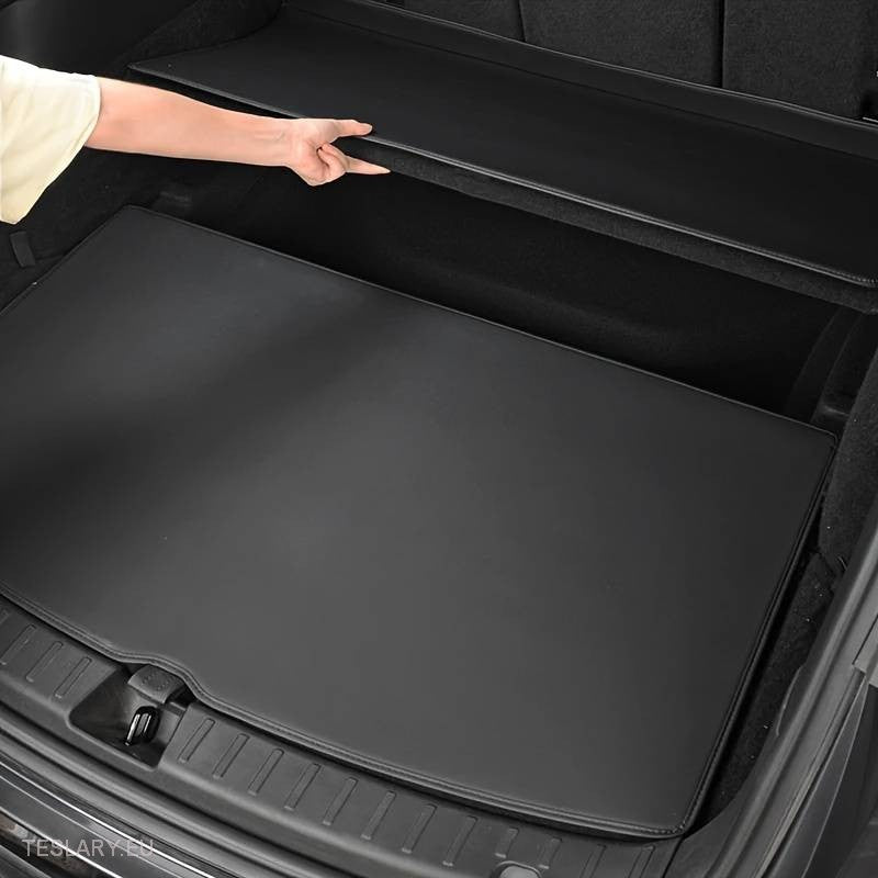 Tesla Model Y / 3 PU Leather Trunk Mats / Cargo Liners - Tesla Shop Europe - TESLARY.IE Ireland - France boutique- Deutschland Geschäft- España comercio - Nederland winkel- TESLARY.IE