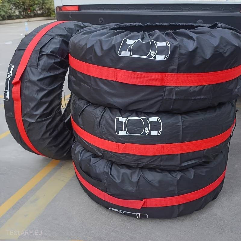 All Weather Tyre Covers - Suitable for Telsa 3 / Y / Y & X -TESLARY.IE Tesla Shop Europe