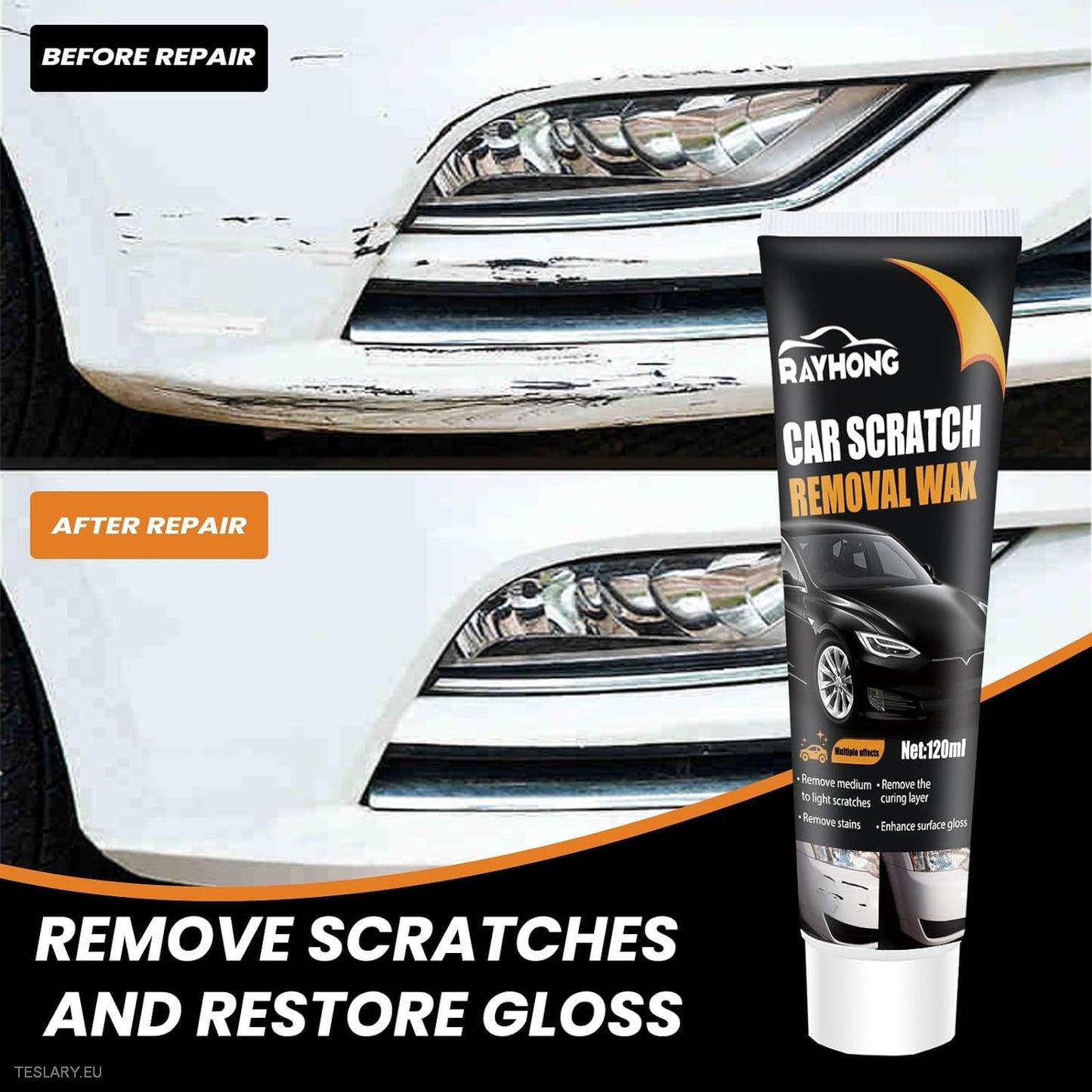 Car Scratch Repair Agent 120ml with UV Protection -TESLARY.IE Tesla Shop Europe