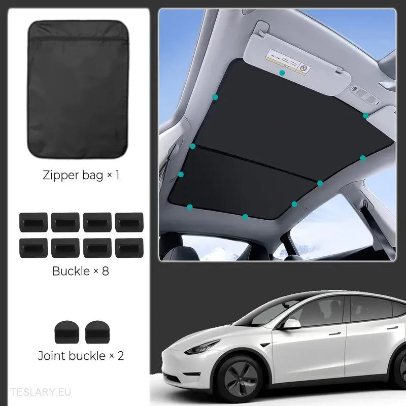 Sunshade Protection for Glass Roof for Tesla 3 & Y -TESLARY.IE Tesla Shop Europe