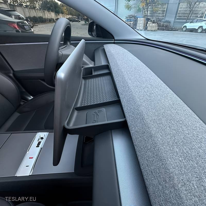 Tesla Model 3+ Highland Dash Storage Organiser in Grey or Black - Tesla Shop Europe - TESLARY.IE Ireland - France boutique- Deutschland Geschäft- España comercio - Nederland winkel- TESLARY.IE