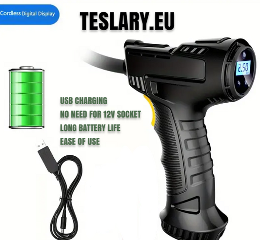 Cordless Battery Powered Tyre Compressor Gun Type for Tesla Model 3 Y S X