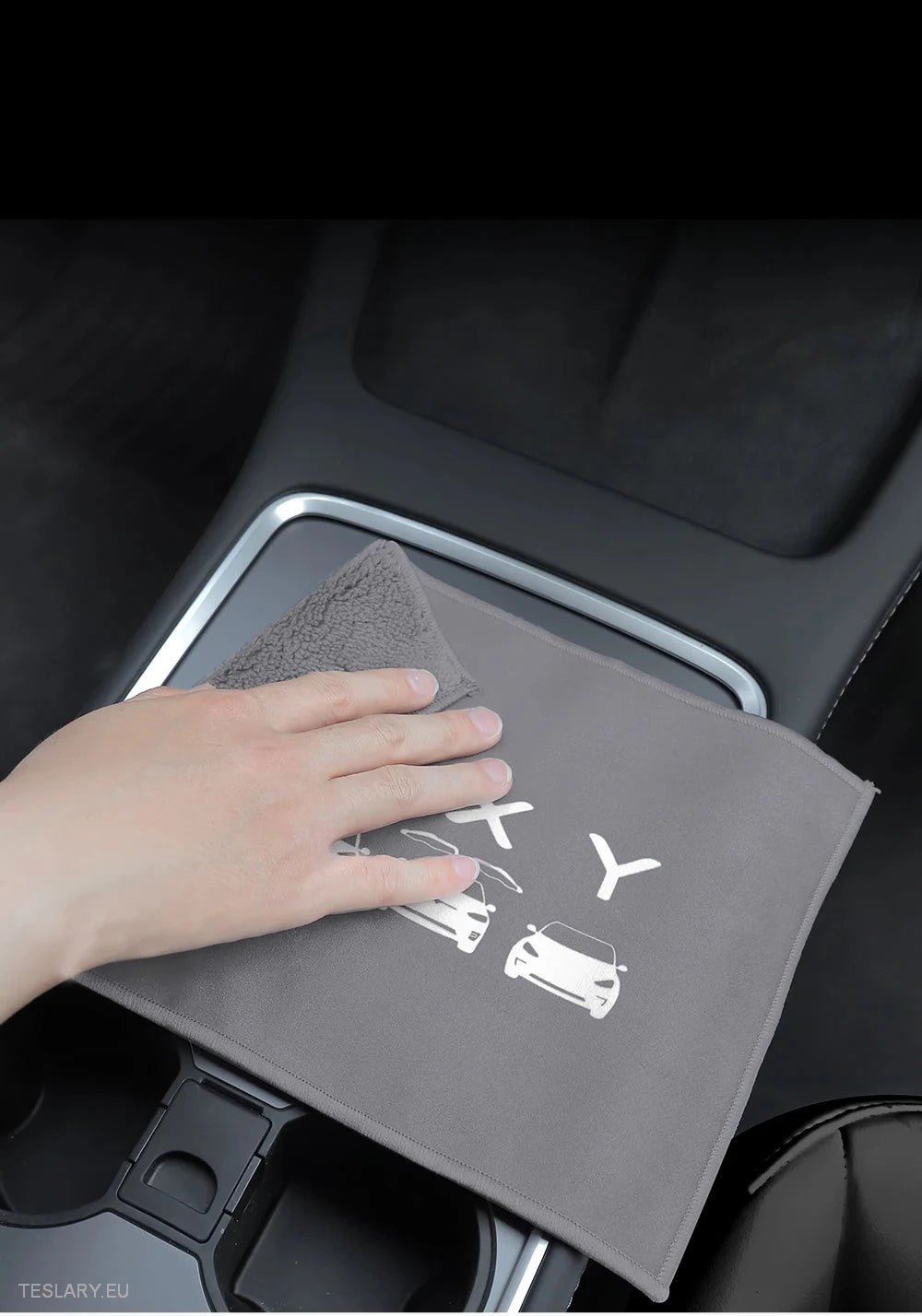 MicroFiber Cloth Towel for Tesla with S 3 X Y Logo -TESLARY.IE Tesla Shop Europe