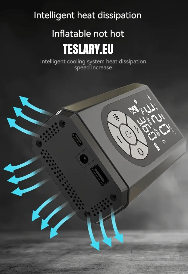 Draagbare batterijbandencompressor voor Tesla Model 3 Y S X - 2000mah