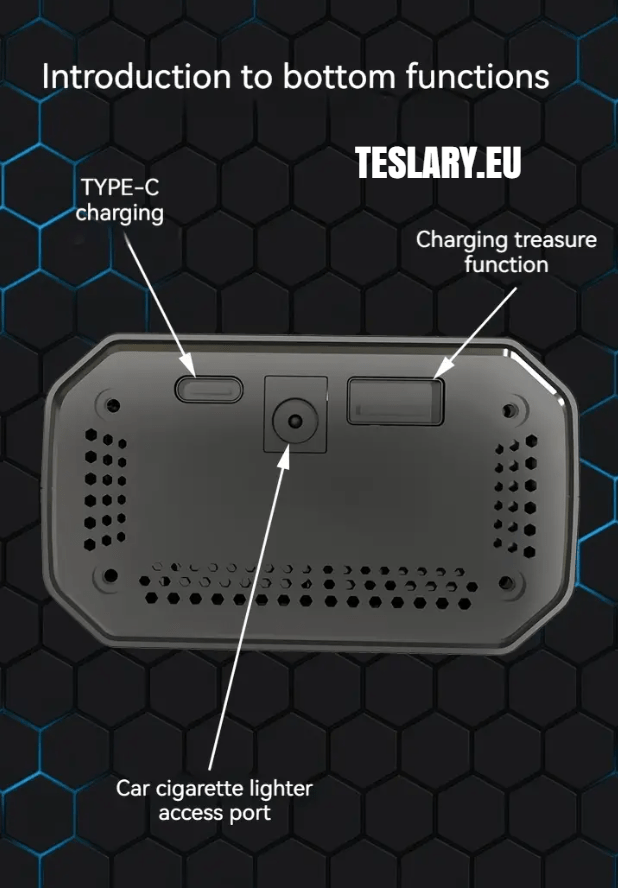 Draagbare batterijbandencompressor voor Tesla Model 3 Y S X - 2000mah