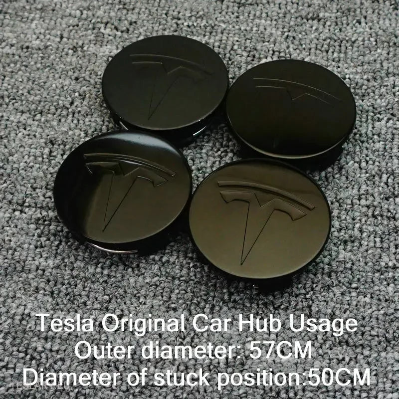 56mm Wheel Centre Caps with Logo for Tesla 3 , Y , S and X -TESLARY.IE Tesla Shop Europe