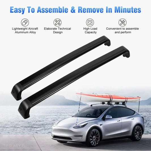 Roof Rack Cross Bars for Tesla Model 3 , Y and Highland -TESLARY.IE Tesla Shop Europe