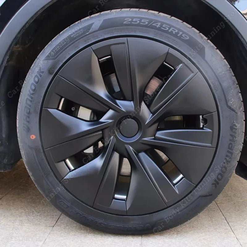 TESLA  MODEL Y 19" PERFORMANCE FULL COVER WHEEL HUBS -TESLARY.IE Tesla Shop Europe