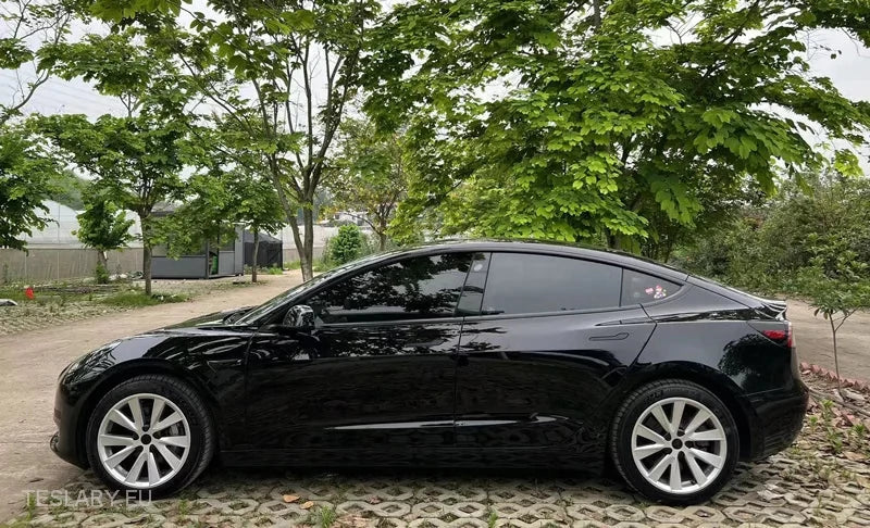 Tesla 3 18" Full Rim Silver & Black Sport Style Wheel Covers -TESLARY.IE Tesla Shop Europe