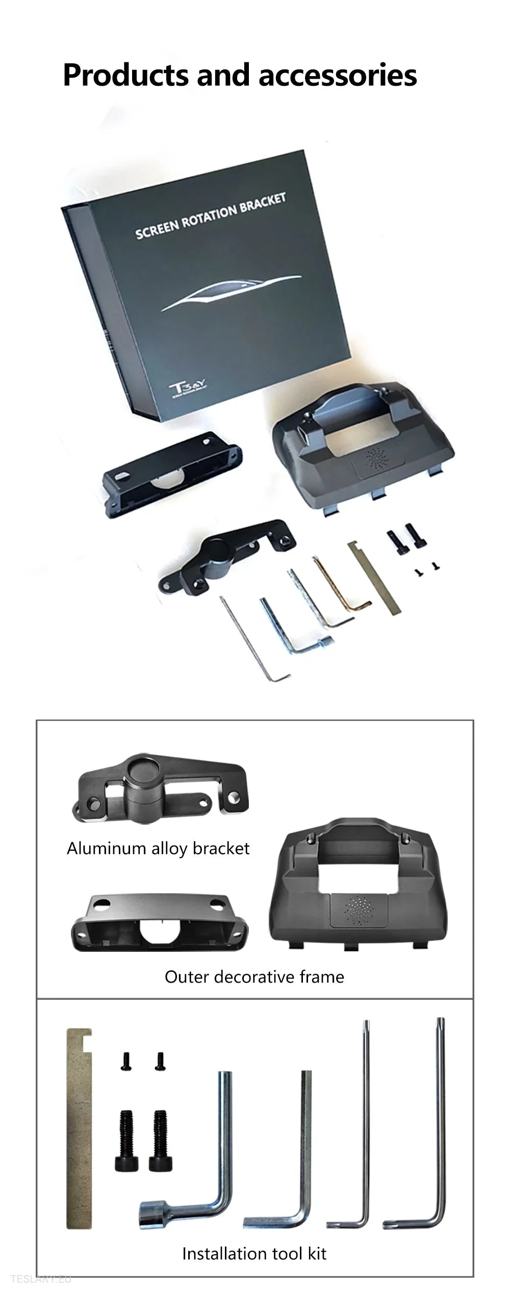 Tesla 3/Y Screen Swivel & Rotation Mounting Kit -TESLARY.IE Tesla Shop Europe