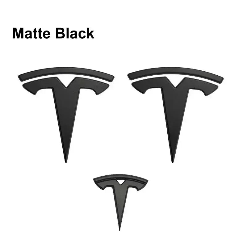 Tesla Model 3 Front , Rear & Steering Wheel Logos Kit -TESLARY.IE Tesla Shop Europe