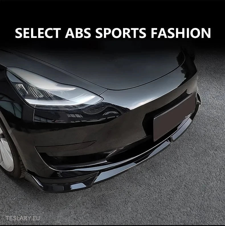 Tesla Model 3 / Y Front ABS Lip Spoiler - Gloss Black -TESLARY.IE Tesla Shop Europe