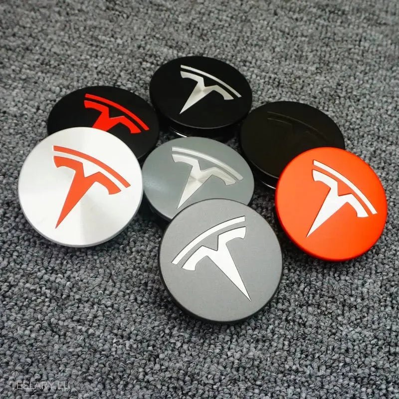 56mm Wheel Centre Caps with Logo for Tesla 3 , Y , S and X -TESLARY.IE Tesla Shop Europe