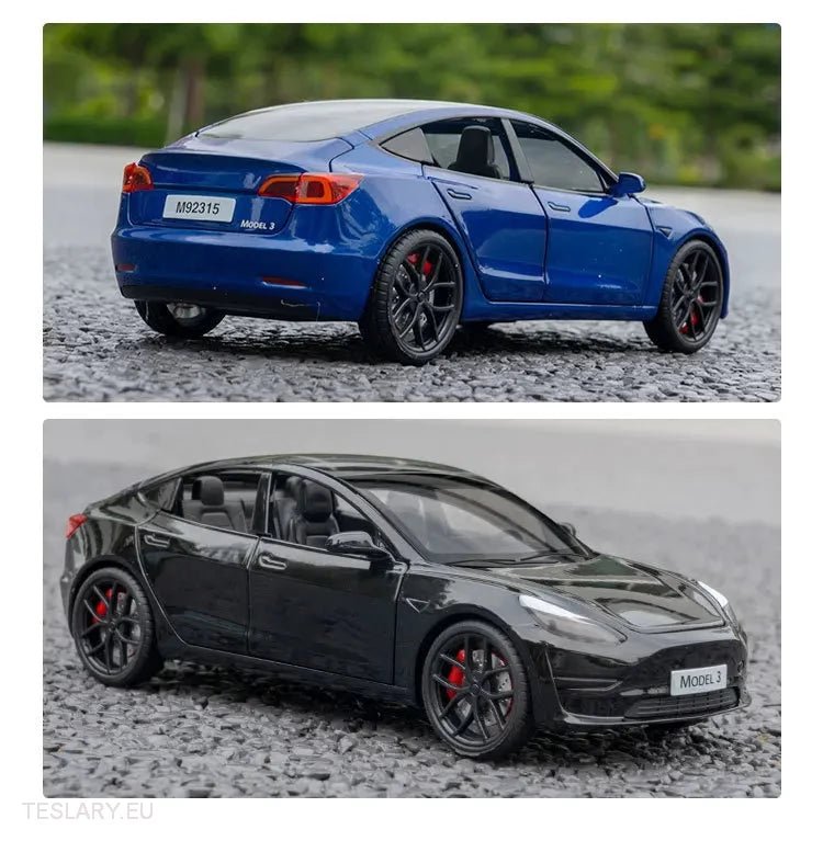 Tesla 3 Model Car 1:24 Diecast Model Car -TESLARY.IE Tesla Shop Europe