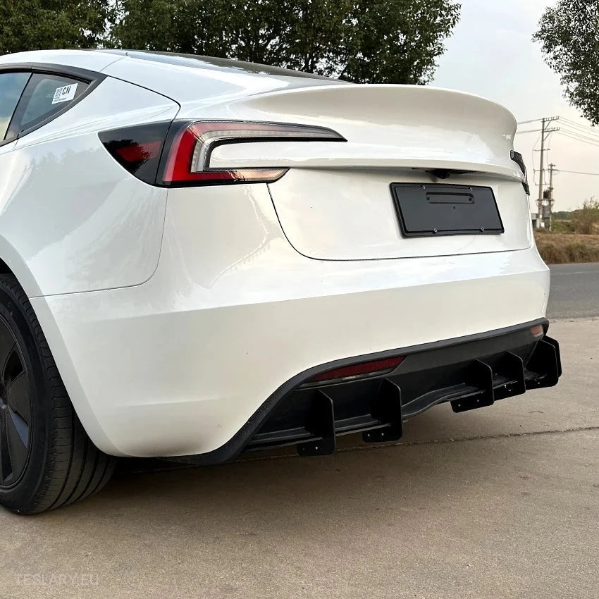 Tesla 3 Highland Rear Bumper Diffuser Body Kit -TESLARY.IE Tesla Shop Europe