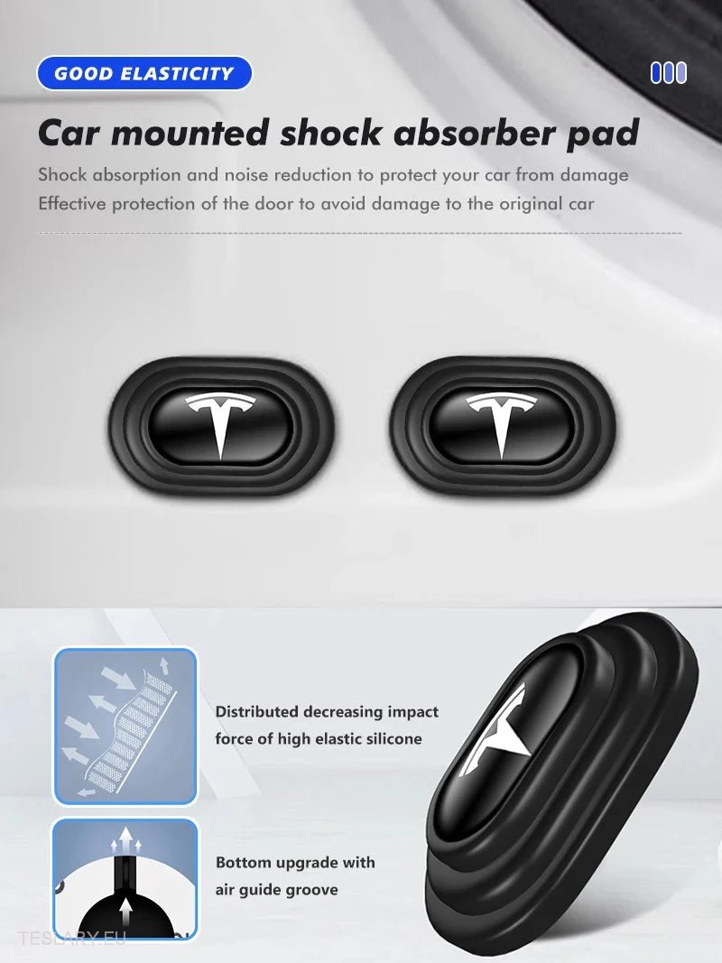 Tesla 3 Y S X Sound Reducing Shock Absorber Pads with Logo - 12 Pack -TESLARY.IE Tesla Shop Europe