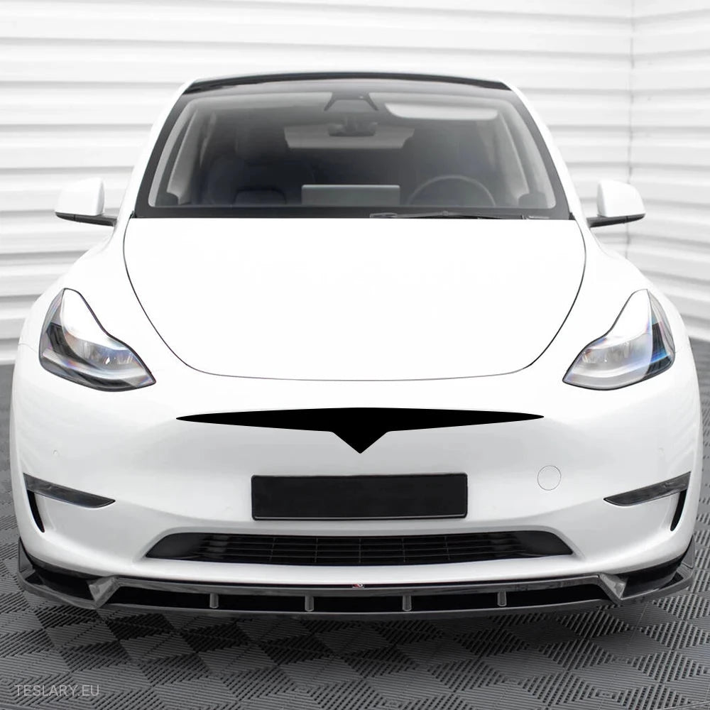 Tesla 3/Y Vinyl Front Grill Sticker in Black , Red & Carbon Fiber -TESLARY.IE Tesla Shop Europe