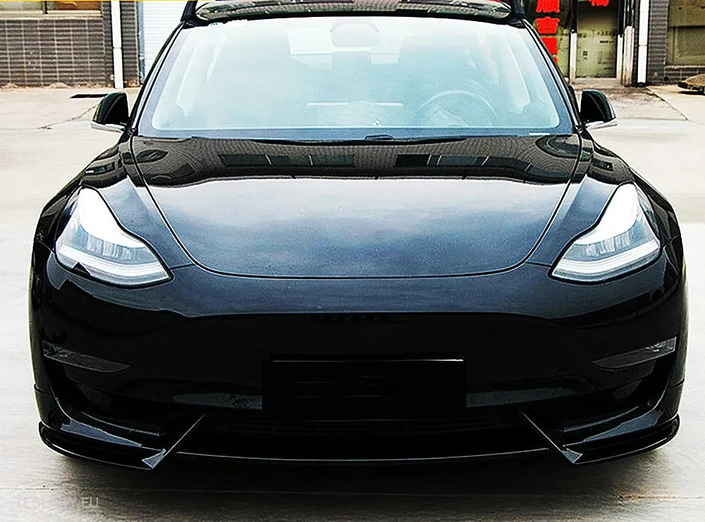 Tesla 3/Y Bodykit Front Diffuser Spoiler Black or Carbon - Tesla Shop Europe - TESLARY.IE Ireland - France boutique- Deutschland Geschäft- España comercio - Nederland winkel- TESLARY.IE