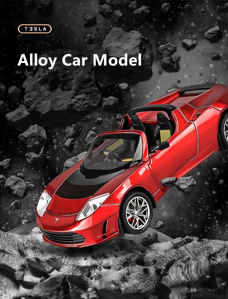 Original Tesla Roadster Model Car 2012  1:24 Unofficial Version -TESLARY.IE Tesla Shop Europe