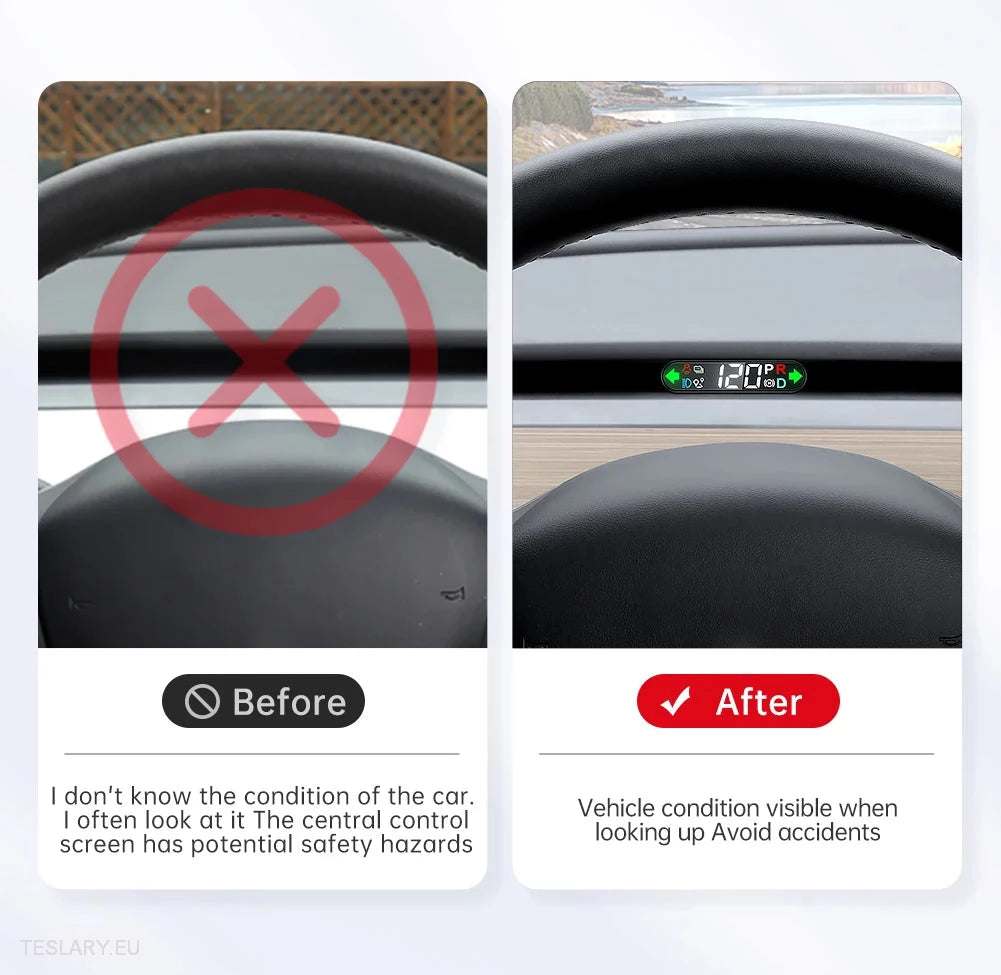 Tesla 3/Y Speed Meter Heads Up Display -TESLARY.IE Tesla Shop Europe