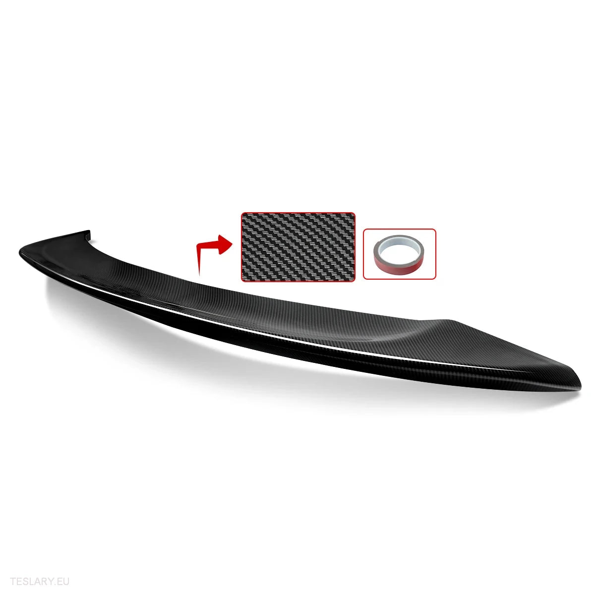 V Type Highkick Sport Spoiler Wing Tesla Model 3 2019 - 2023 - Carbon Fibre Style - Tesla Shop Europe - TESLARY.IE Ireland - France boutique- Deutschland Geschäft- España comercio - Nederland winkel- TESLARY.IE