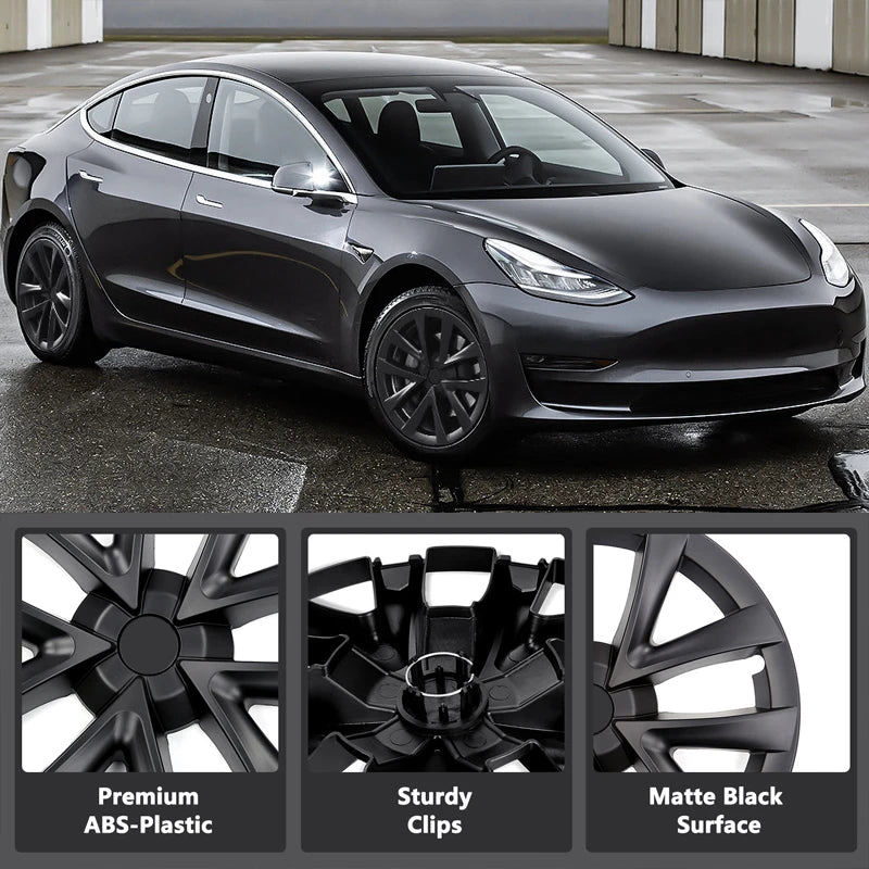 Tesla 3 Highland  18" Full Rim Silver Sport Style Wheel Covers -TESLARY.IE Tesla Shop Europe