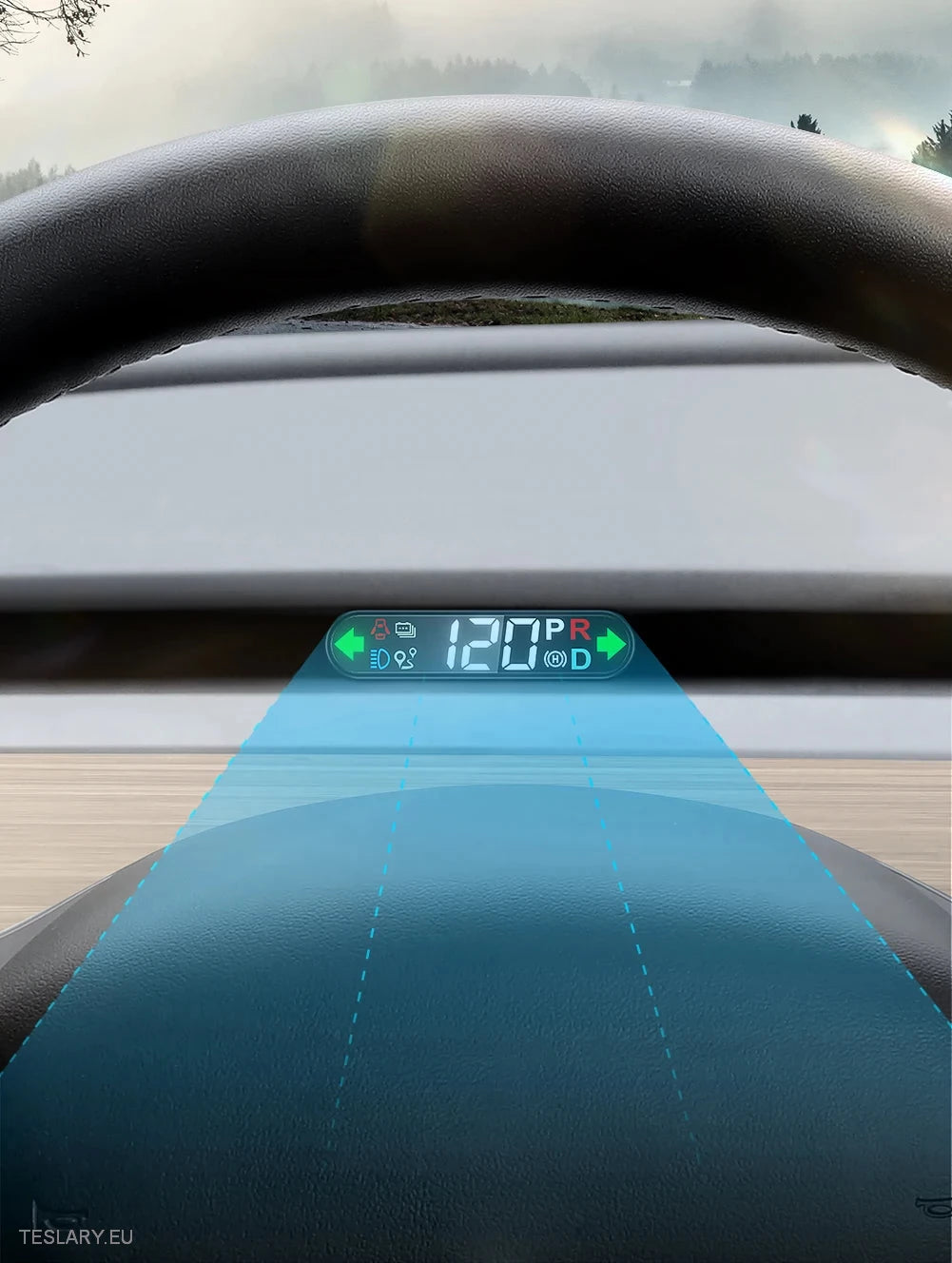 Tesla 3/Y Speed Meter Heads Up Display -TESLARY.IE Tesla Shop Europe