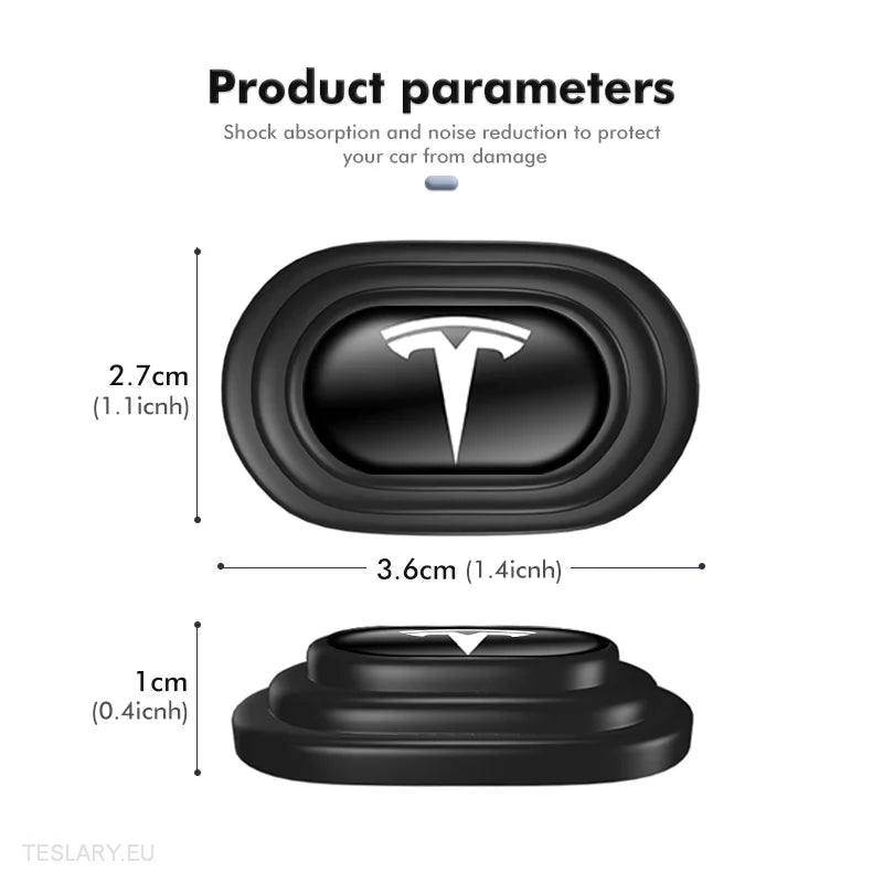 Tesla 3 Y S X Sound Reducing Shock Absorber Pads with Logo - 12 Pack -TESLARY.IE Tesla Shop Europe