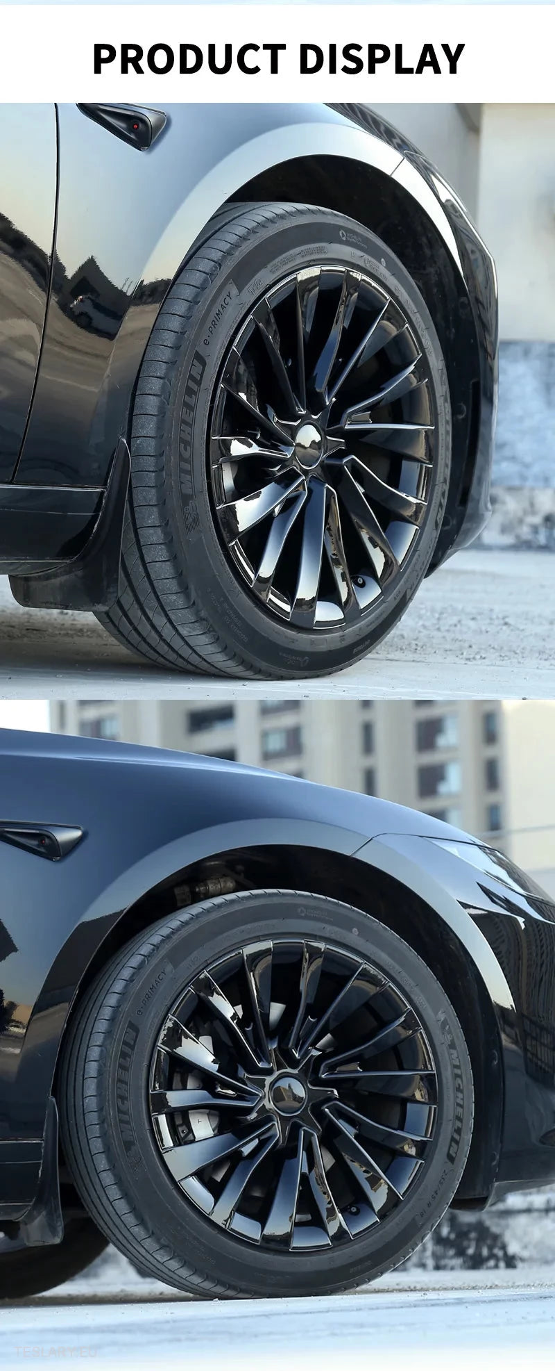 Tesla 3 Highland  18" Full Rim Silver Sport Style Wheel Covers -TESLARY.IE Tesla Shop Europe