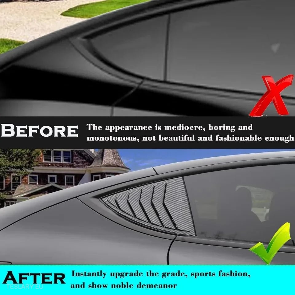 Tesla Sports Style Rear Side Windows Splitter/Spoiler ( 2 Pieces ) - Tesla Shop Europe - TESLARY.IE Ireland - France boutique- Deutschland Geschäft- España comercio - Nederland winkel- TESLARY.IE