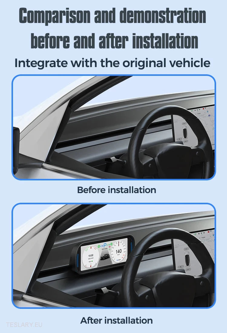 Tesla 3/Y Dash Instrument Panel 6.8" Wide IPS Panel -TESLARY.IE Tesla Shop Europe