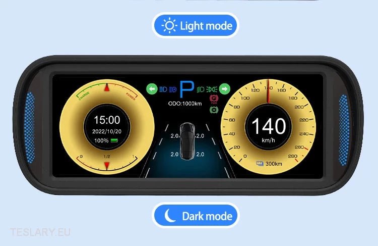 Tesla 3/Y Dash Instrument Panel 6.8" Wide IPS Panel -TESLARY.IE Tesla Shop Europe