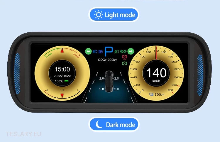 Tesla 3/Y Dash Instrument Panel 6.8" Wide IPS Panel -TESLARY.IE Tesla Shop Europe