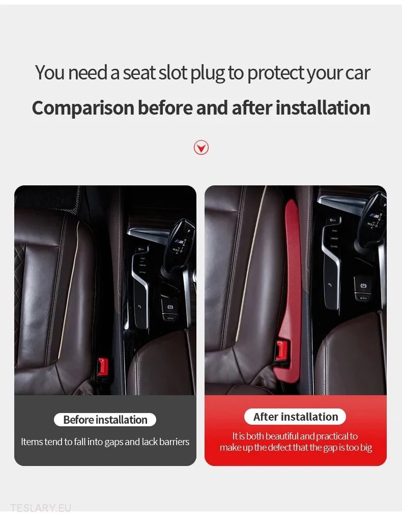 Seat Gap Filler for Tesla Model 3 , Y & S with Logo -TESLARY.IE Tesla Shop Europe