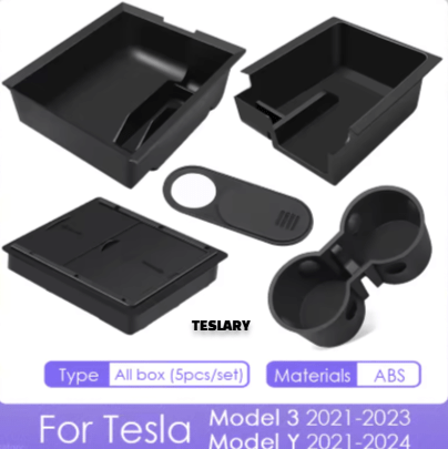 Tesla Modelo 3 / Y 2021-2024 Acessórios Center Bandejas de Console