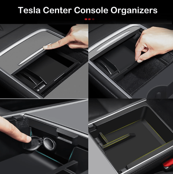 Tesla Modelo 3 / Y 2021-2024 Acessórios Center Bandejas de Console