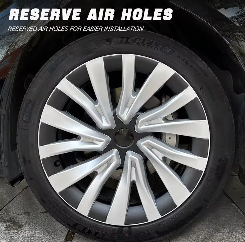 18" Tesla 3 Highland Full Rim Silver Wheel Covers -TESLARY.IE Tesla Shop Europe