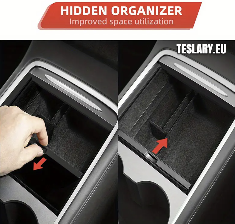 Tesla Model 3 / Y Accessories 3 Pack Front & Rear Trays & Hidden Storage