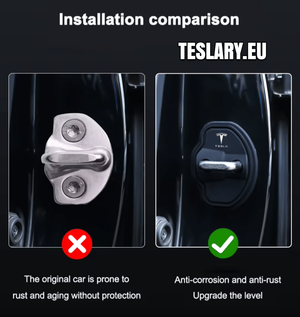 Tesla Model 3/3+ Highland & Y Silikonowe zabezpieczenie drzwi z logo