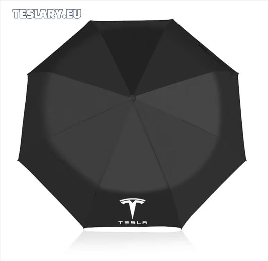 Guarda -chuva resistente ao vento e chuva com logotipo Tesla