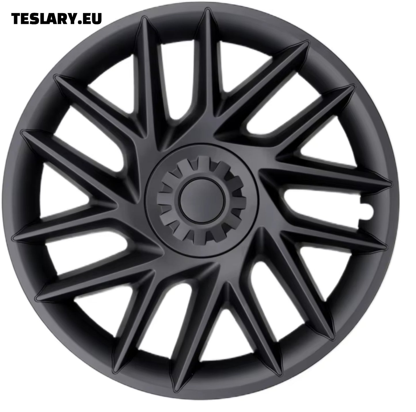 18 "Tesla Model 3+ Highland Full Rim Induction Style Mat Black Wheel Covers