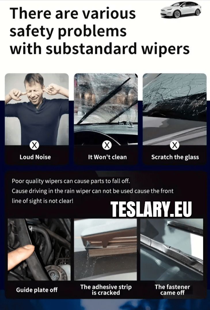 Tesla Model X Wiper Blade Zestaw (oba wycieraczki) 18/28 2016 - 2020 LHD